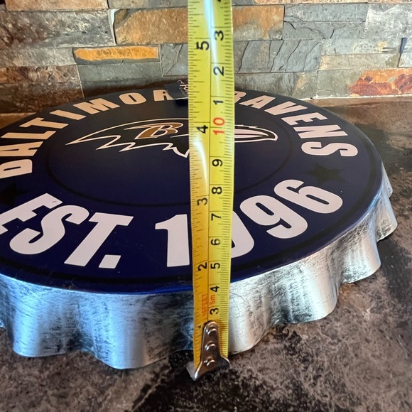 Baltimore Ravens NFL American Football Logo Bottle Top 13.5" Hanging Wall Sign - Picture 8 of 10